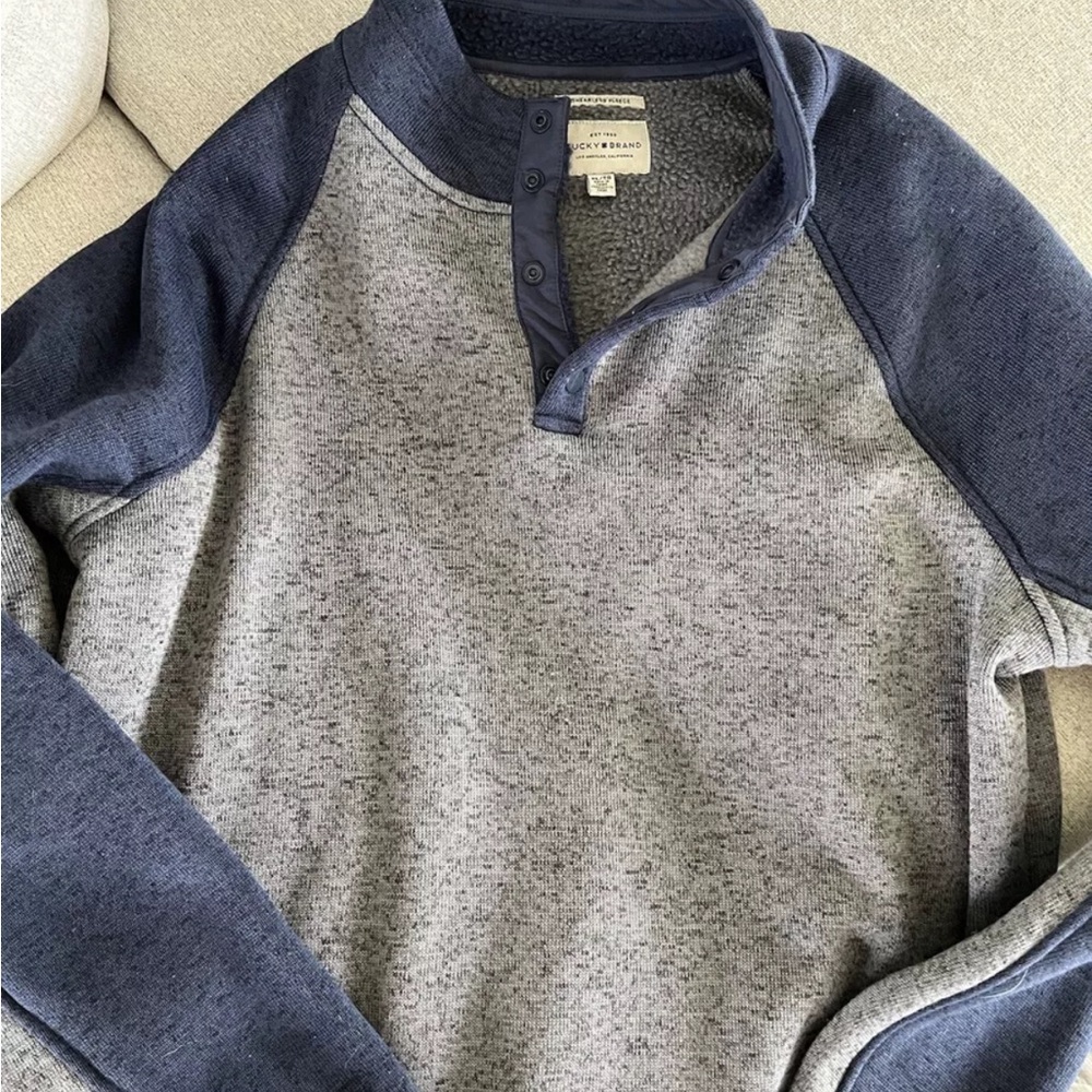 Men’s Lucky Brand Shearless Fleece Pullover Size XL